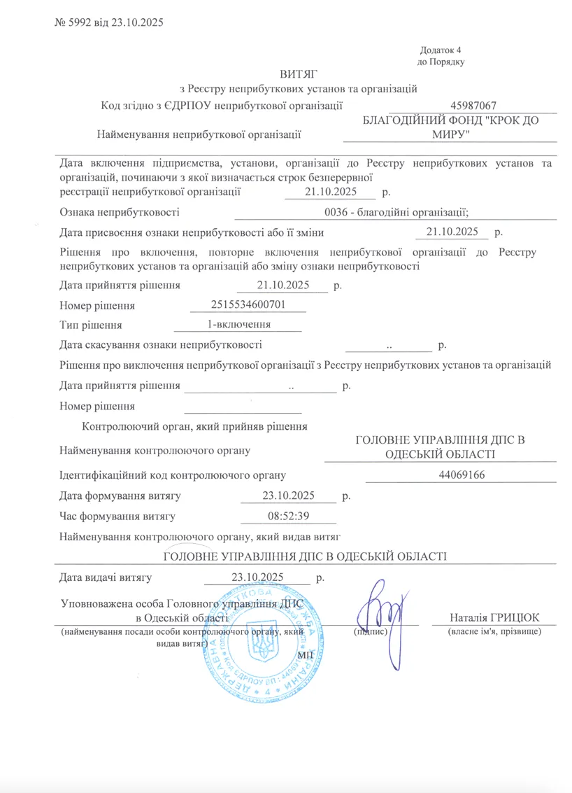 Витяг з реєстру